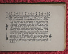 Load image into Gallery viewer, Omar Khayyam. Rubaiyat of Omar Khayyam. Edward Fitzgerald, translator. Bryce, David &amp; Son. Glasgow. 1904.
