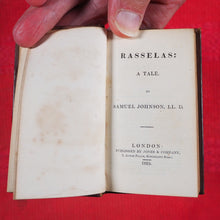 Load image into Gallery viewer, Johnson, Dr.  Rasselas, a Tale. >>MINIATURE LITERARY CLASSIC << Publication Date: 1832 CONDITION: VERY GOOD
