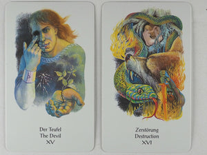Tarot of Northern Shadows. Rodway, Howard (author) and artist Sylvia Gainsford. A.G. Müller, Switzerland. 1997. ISBN 9783905219128