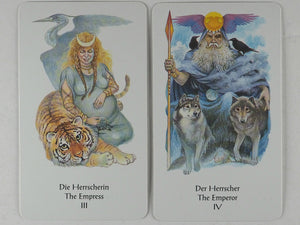 Tarot of Northern Shadows. Rodway, Howard (author) and artist Sylvia Gainsford. A.G. Müller, Switzerland. 1997. ISBN 9783905219128
