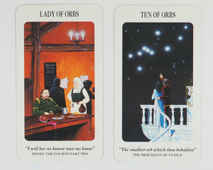 Shakespearian Tarot. Dolores Ashcroft-Nowicki. Illustrations by Paul Hardy. Diamond Books for Caxton Editions. London. 1993. ISBN 0261669737