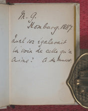 Load image into Gallery viewer, Musset, Alfred de. Premières Poésies 1829-1835 [with] Poésies Nouvelles 1836-1852. Charpentier et Co. 13 and 11 Rue de Grenelle. Paris. 1884 and  1886.

