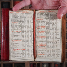 Load image into Gallery viewer, Georgian Almanack 1790-PROVENANCE NATHANIEL JARMAN- IN CONTEMPORARY RED LEATHER CASED POCKETBOOK.
