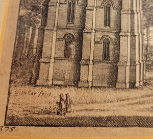 Ecclesiæ Cathedralis Sarisburiensis, ab Euroaquilone prospectus. [View of Salisbury Cathedral from the North West]. Wenceslaus Hollar (1607-1677). Publication Date: 1673 Condition: Very Good