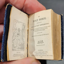 Load image into Gallery viewer, Holy Bible c1896 First Edition     The Holy Bible Containing the Old and New Testaments     Translated out of the Original Tongues... by His     Majesty's Special Command. Bound in gilt stamped blue leather. 876pp.
