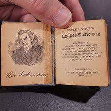 Load image into Gallery viewer, Bryce's Thumb English Dictionary, c1898. Published by David Bryce &amp; Co.

