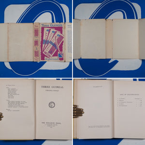 THREE GUINEAS. VIRGINIA WOOLF. Publication Date: 1938 Condition: Very Good