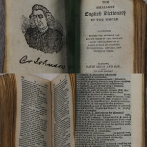 Smallest English Dictionary in the World. Comprising: besides the ordinary and newest words in the language, short explanations of a large number of scientific, philosophical, literary and technical terms. Publication Date: 1900. >>MINIATURE BOOK<<