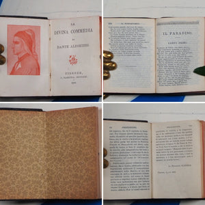La divina commedia di Dante Alighieri. >>MINIATURE BOOK -LITERARY CLASSIC FINELY BOUND<< Dante Alighieri. Publication Date: 1898 Condition: Very Good