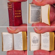 Load image into Gallery viewer, Smallest English Dictionary in the World. Comprising: besides the ordinary and newest words in the language, short explanations of a large number of scientific, philosophical, literary and technical terms. [SOLID SILVER LOCKET].1893. >>MINIATURE BOOK<<
