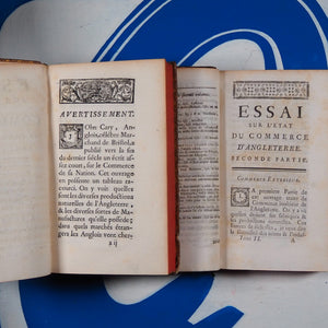Essai sur l'état du commerce d'Angleterre. CARY, JOHN (Author), Georges-Marie Butel-Dumont (Translator, with additions). Publication Date: 1755 Condition: Very Good
