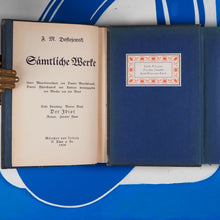 Load image into Gallery viewer, FYODOR DOSTOEVSKY (Author). E.K.RAHSIN (Translator). DER IDIOT. ROMAN IN ZWEI BANDEN. MUNCHEN UND LEIPZIG. R. PIPER und Co.. 1909
