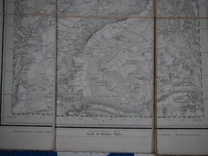 Ordnance Survey Map Sheet 34 - Gloucestershire & Wiltshire, centred on Wootton Bassett. One Inch to the Mile. BENJAMIN BAKER & ASSISTANTS. Publication Date: 1879 Condition: Very Good