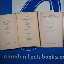 Load image into Gallery viewer, Colin Duncan, Anthony Hoolahan. A Guide to Defamation Practice. London. Annalex Publications Ltd. 1953.
