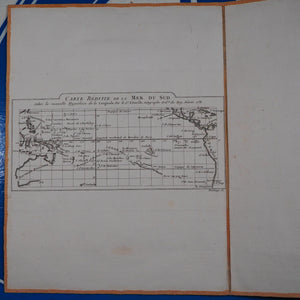 Carte réduite de la Mer du Sud selon la nouvelle Hypothèse de la Longitude. Le S[ieu]r. d'Anville. [by Jean-Baptiste Bourguignon d' Anville (1697-1782)] Publication Date: 1736 Condition: Very Good