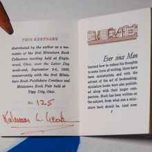 Load image into Gallery viewer, Levitan, Kalman L. People of the Little Book. Published by Kaycee Press, Palm Beach Gardens, Florida, 1983 Condition: Near Fine Soft cover. >>MINIATURE BOOK<<
