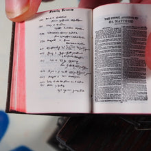 Load image into Gallery viewer, Holy Bible containing the Old and New Testaments [with lectern]. >>MINIATURE BIBLE WITH LECTERN<< Publication Date: 1919 CONDITION: VERY GOOD
