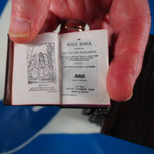 Load image into Gallery viewer, Holy Bible containing the Old and New Testaments [with lectern]. >>MINIATURE BIBLE WITH LECTERN<< Publication Date: 1919 CONDITION: VERY GOOD
