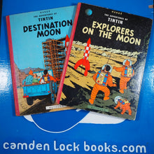 Load image into Gallery viewer, DESTINATION MOON. (The Adventures of TINTIN). FIRST ENGLISH Edition; HERGE [pseud. Georges Remi]. Leslie Lonsdale-Cooper &amp; Michael Turner [Translators] . Published by Methuen. 1959 Comic Condition: Very Good Hardcover
