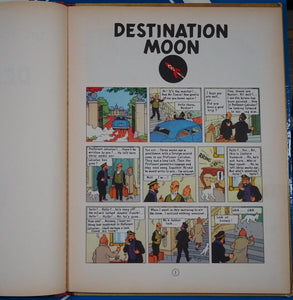DESTINATION MOON. (The Adventures of TINTIN). FIRST ENGLISH Edition; HERGE [pseud. Georges Remi]. Leslie Lonsdale-Cooper & Michael Turner [Translators] . Published by Methuen. 1959 Comic Condition: Very Good Hardcover