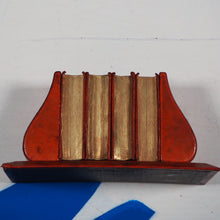 Load image into Gallery viewer, ATTRACTIVE DESK SET OF FOUR LEATHER-BOUND LILLIPUT DICTIONARIES (ENGLISH, FRENCH AND GERMAN). BY PROF. WERSHOVEN. &gt;&gt;MINIATURE BOOK&lt;&lt;
