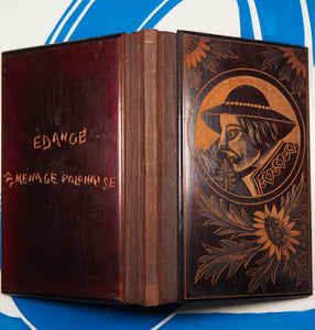 COMMON-PLACE BOOK WITH FOLK-ART CARVED BINDING Publication Date: 1928 Condition: Very Good