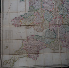 Load image into Gallery viewer, Map of England &amp; Wales Divided into Counties, Parliamentary Divisions and Dioceses. Shewing the Principal Roads, Railways, Rivers and Canals. Publication Date: 1840 Condition: Very Good
