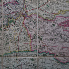 Load image into Gallery viewer, Map of England &amp; Wales Divided into Counties, Parliamentary Divisions and Dioceses. Shewing the Principal Roads, Railways, Rivers and Canals. Publication Date: 1840 Condition: Very Good
