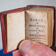 Load image into Gallery viewer, Bible in Miniature or a Concise History of both Testaments. John Harris. London. Circa 1806. &gt;&gt;HUGELY INFLUENTIAL RARE THUMB BIBLE&lt;&lt;
