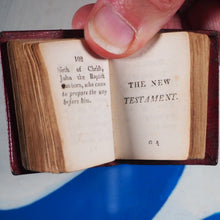 Load image into Gallery viewer, Bible in Miniature or a Concise History of both Testaments. John Harris. London. Circa 1806. &gt;&gt;HUGELY INFLUENTIAL RARE THUMB BIBLE&lt;&lt;
