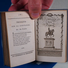 Load image into Gallery viewer, Le Galant Menestrel [with] Souvenir des Dames Publication Date: 1821 Condition: Very Good. >>MINIATURE BOOK<<
