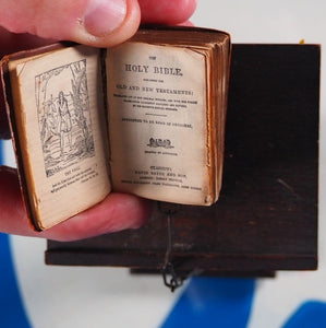 Holy Bible Containing the Old and New Testaments. Chained Bible and Lectern.>>MINIATURE BOOK<< Publication Date: 1901 Condition: Good