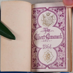 Prince Albert's Pocket Almanack, and Daily Remembrancer for 1864. Albert, Prince.>>RARE MINIATURE ALMANAC<< Publication Date: 1863 CONDITION: VERY GOOD
