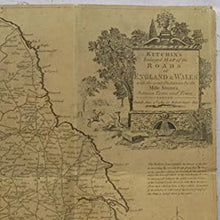 Load image into Gallery viewer, Kitchin&#39;s enlarged map of the Roads of England &amp; Wales with the exact distances by the Mile Stones between town and town Kitchin (Thomas) Publication Date: 1789 Condition: Good
