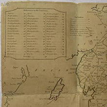 Load image into Gallery viewer, Kitchin&#39;s enlarged map of the Roads of England &amp; Wales with the exact distances by the Mile Stones between town and town Kitchin (Thomas) Publication Date: 1789 Condition: Good
