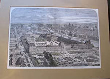 Load image into Gallery viewer, Panoramic View of Paris, with the Louvre and Rue de Rivoli completed. Illustration for The Illustrated London News, 1855. Publication Date: 1855 Condition: Very Good
