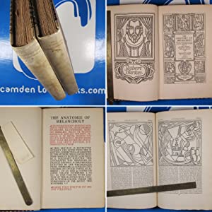 THE ANATOMY OF MELANCHOLY. [In Two Volumes] E.MCKNIGHT KAUFFER (Illustrator). FRANCIS MEYNELL (Typographer). [Robert Burton] 'Democritus Junior' (Author). Publication : 1925 Condition: Fair