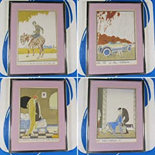 Load image into Gallery viewer, Quatres Proverbes or Four Proverbs. &#39;Les paroles s&#39;envolent les ecrits restent&#39;; &#39;On a souvent besoin d&#39;un plus petit que soi&#39;; &#39;Qui trop embrasse.&#39;; &#39;Aide-toi le ciel t&#39;aidera&#39; ETTORE TITO Publication Date: 1927
