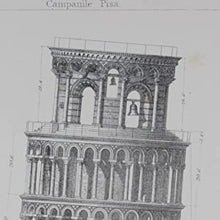 Load image into Gallery viewer, Set of 5 ENGRAVINGS OF THE LEANING TOWER or CAMPANILE , PISA CATHEDRAL &amp; PISA BAPTISTRY from] Architecture of the Middle Ages in Italy. GEORGE LEDWELL TAYLOR &amp; EDWARD CRESY (Architectural Draughtsman). JAMES CARTER (Engraver) Publication Date: 1829
